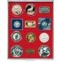 Lindner 2112 Bandeja 66 mm para monedas con 12 huecos cuadrados