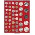 Lindner 2145 Bandeja 24,28,39 y 44  mm monedas con 45 cuadrados sueltas  (SURT) 
