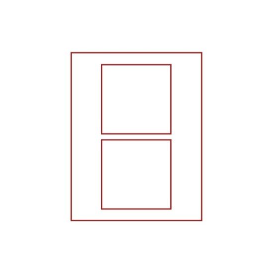 Lindner 2802 Bandeja doble 125 x 125 mm compartimentos cuadrados 2 monedas 