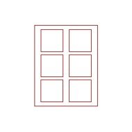 Lindner 2806 Bandeja doble 85 x 85 mm compartimentos cuadrados 6 monedas 