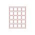 Lindner 2820 Bandeja doble 47 x 47 mm compartimentos cuadrados 20 monedas