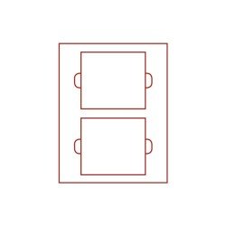 Lindner 2805 Bandeja doble 140 x 123 mm compartimento rectangular 2 X 5 Euro Alemania Lindner 2805 Bandeja doble 140 x 123 mm compartimento rectangular 2 X 5 Euro Alemania
