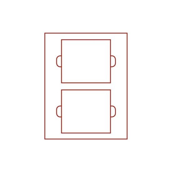 Lindner 2805 Bandeja doble 140 x 123 mm compartimento rectangular 2 X 5 Euro Alemania  