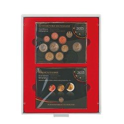 Lindner 2803 Bandeja doble 152 x 123 mm 2 monedas compartimentos rectangular Lindner 2803 Bandeja doble 152 x 123 mm 2 monedas compartimentos rectangular