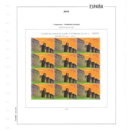Hojas sellos España Filober color Minipliegos 2010 montadas