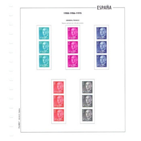 Hojas sellos España FLCTRFRS Filober color Tripticos Franco sin montar Hojas sellos España FLCTRFRS Filober color Tripticos Franco sin montar