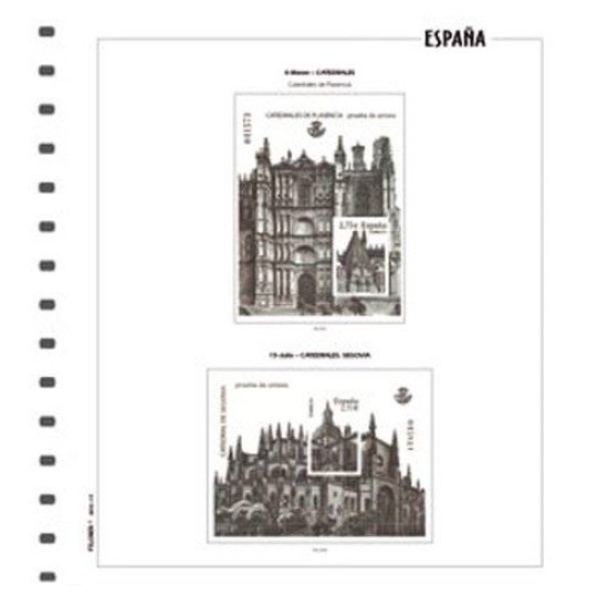 Hojas sellos España Filober color Pruebas Lujo 1991 montadas Hojas sellos España Filober color Pruebas Lujo 1991 montadas