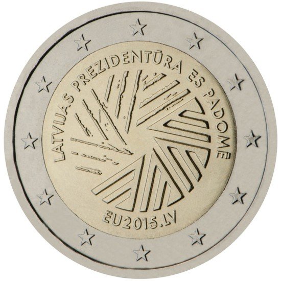 Letonia 2015 2 € euros conmemorativos Presidencia de la Unión Europea 