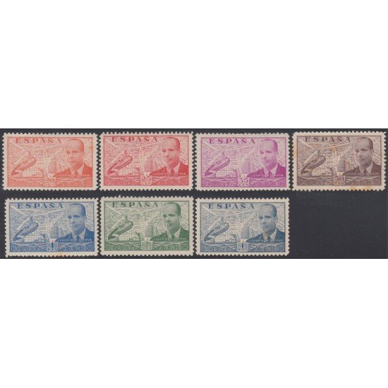 España Spain 880/86 1939 Juan de la Cierva MH Sombras