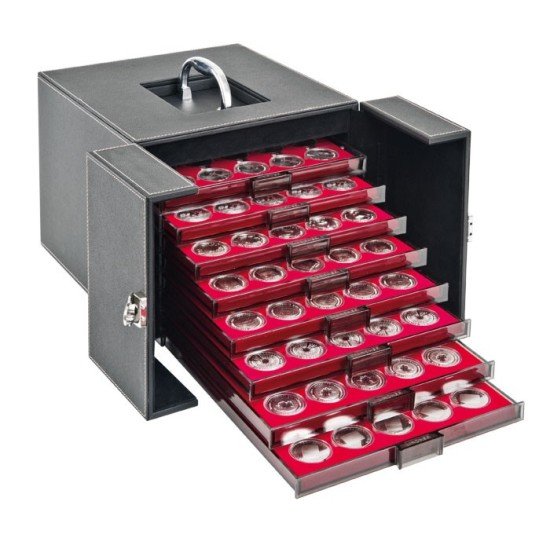 Lindner 2310 Maletín para 10 bandejas monedas MB 265 X 325 X 255 MM