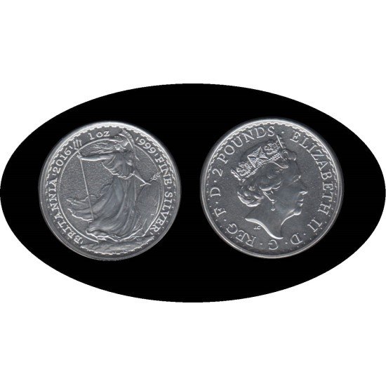 Britania Britannia 1 OZ onza 2016 Liberty 2£ Plata Ag Britania Britannia 1 OZ onza 2016 Liberty 2£ Plata Ag