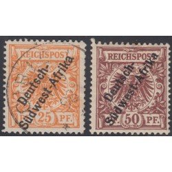 Africa Sur South Africa Colonia Alemana Germany Nº 5 y 6 1897 Aguila Eagle Usado y MH