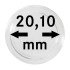 Lindner S22702010P Cápsulas 20.10 mm para monedas grandes y gruesas pqte 10