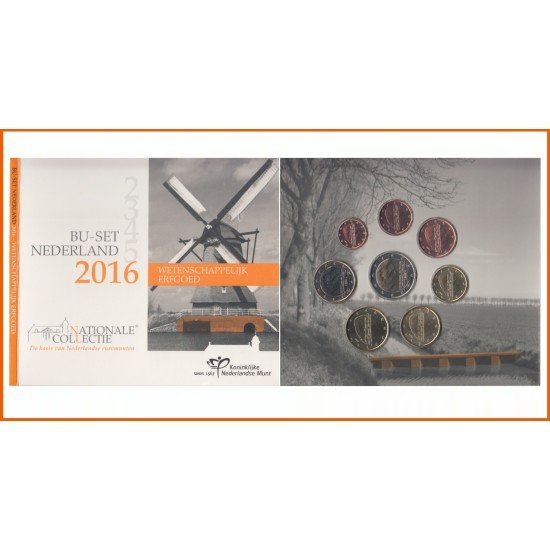 Holanda 2016 Cartera Oficial Monedas  € euros BU Set Molinos Patrimonio 