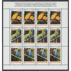 Guinea Ecuatorial 259/61 1999 Minihojita Papagayos Aves birds MNH