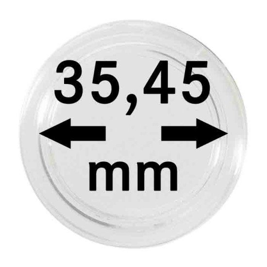 Lindner S22703545P Cápsulas 35.45 para monedas grandes y gruesas  pqte 10 