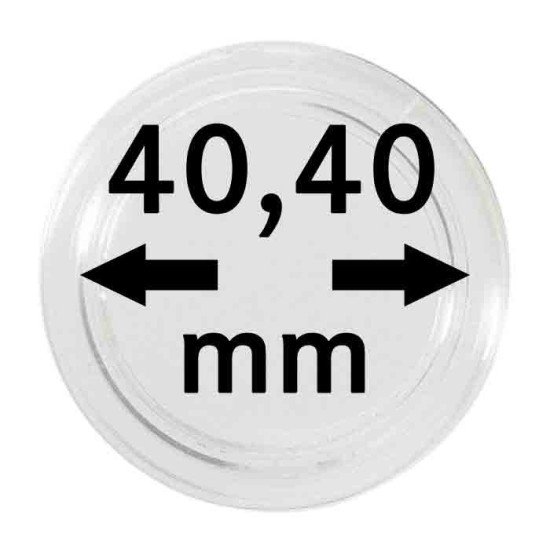Lindner S22704040P Cápsulas 40.40 para monedas grandes y gruesas  pqte 10