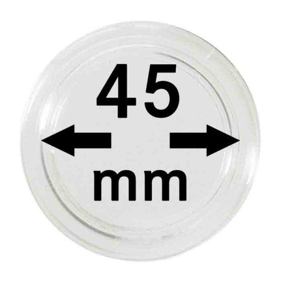 Lindner S22704500P Cápsulas 45 mm para monedas grandes y gruesas   