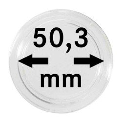 Lindner S22705030P Cápsulas 50.30 para monedas grandes y gruesas pqte 10 Lindner S22705030P Cápsulas 50.30 para monedas grandes y gruesas pqte 10