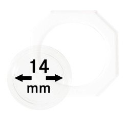 Lindner OS014 Octos para monedas 14 mm Paquete de 2 unidades