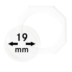 Lindner OS019 Octos para monedas 19 mm Paquete de 2 unidades