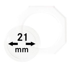 Lindner OS021 Octos para monedas 21 mm Paquete de 2 unidades
