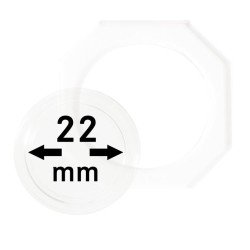 Lindner OS022 Octos para monedas 22 mm Paquete de 2 unidades
