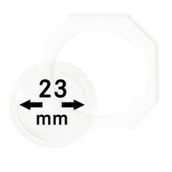 Lindner OS023 Octos para monedas 23 mm Paquete de 2 unidades