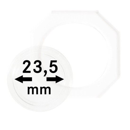 Lindner OS235 Octos para monedas 23,5 mm Paquete de 2 unidades