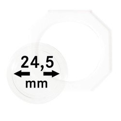 Lindner OS245 Octos para monedas 24,5 mm Paquete de 2 unidades