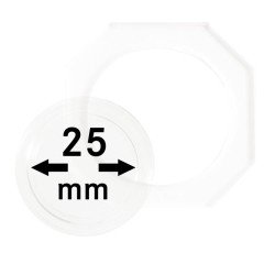 Lindner OS025 Octos para monedas 25 mm Paquete de 2 unidades