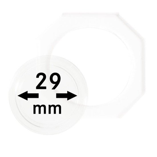 Lindner OS029 Octos para monedas 29 mm Paquete de 2 unidades