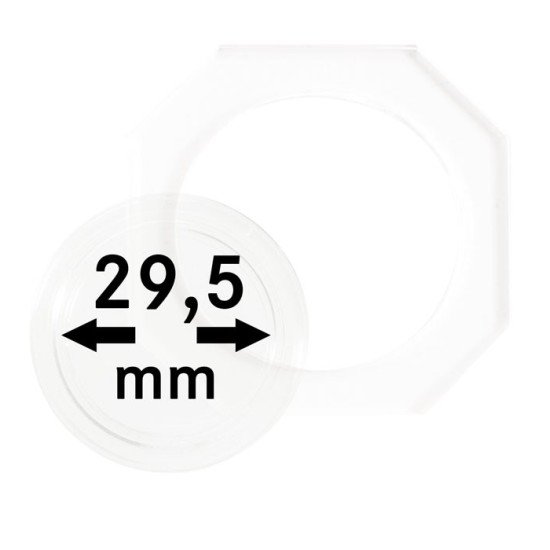 Lindner OS295 Octos para monedas 29,5 mm Paquete de 2 unidades