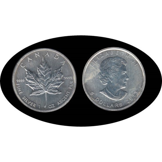 Canadá Canada 1 OZ onza 2013 Maple Leaf Elisabeth II 5$ Plata Ag Canadá Canada 1 OZ onza 2013 Maple Leaf Elisabeth II 5$ Plata Ag
