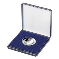 Lindner 2027 Monedero con espuma a presión para monedas de hasta Ø 50 mm, azul Lindner 2027 Monedero con espuma a presión para monedas de hasta Ø 50 mm, azul