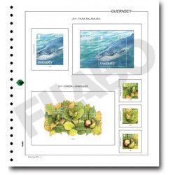 Filabo hojas álbum de sellos de Guernsey 1980-1983 montado con protectores Filabo hojas álbum de sellos de Guernsey 1980-1983 montado con protectores