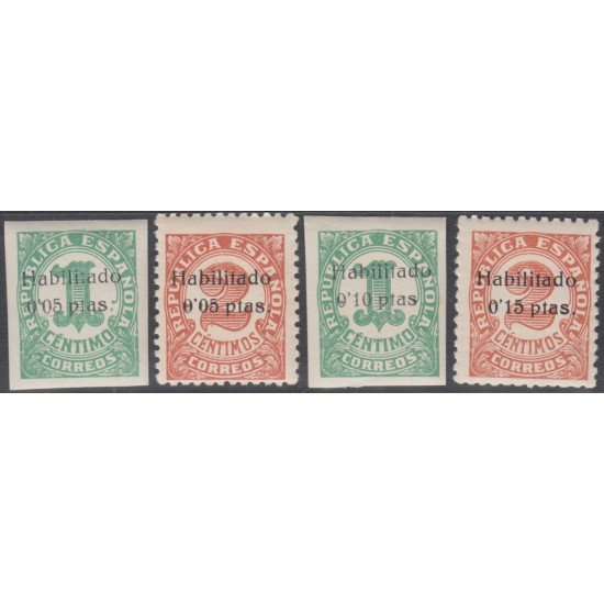 España Emisiones Locales Patrióticas Baleares 1/4 1936 Mallorca Cifras MNH
