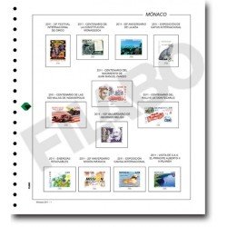 Filabo hojas álbum de sellos de Mónaco 1979 montado con protectores Filabo hojas álbum de sellos de Mónaco 1979 montado con protectores