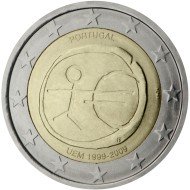 Portugal 2009 2 € euros conmemorativos X Aniv. de EMU Unión Económica y Monetaria UEM Portugal 2009 2 € euros conmemorativos X Aniv. de EMU Unión Económica y Monetaria UEM