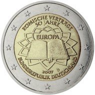 Alemania 2007 2 € euros conmemorativos 50º Aniversario Tratado de Roma ( 5 monedas ) 