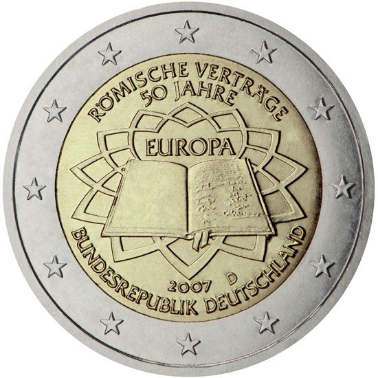 Alemania 2007 2 € euros conmemorativos 50º Aniversario Tratado de Roma ( 5 monedas ) 