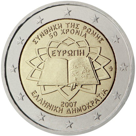 Grecia 2007 2 € euros conmemorativos 50º Aniversario Tratado de Roma