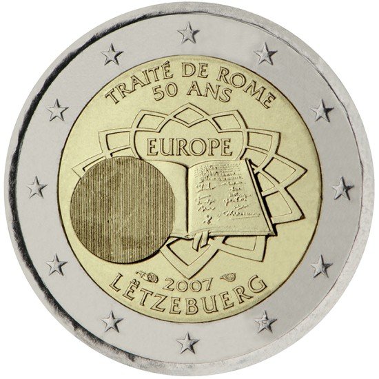 Luxemburgo 2007 2 € euros conmemorativos 50º Aniversario Tratado de Roma