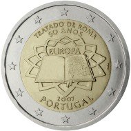 Portugal 2007 2 € euros conmemorativos 50º Aniversario Tratado de Roma Portugal 2007 2 € euros conmemorativos 50º Aniversario Tratado de Roma