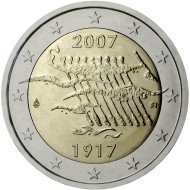 Finlandia 2007 2 € euros conmemorativos Av Independencia Finlandia 2007 2 € euros conmemorativos Av Independencia