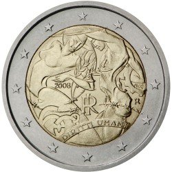Italia 2008 2 € euros conmemorativos 60º Av Declaración Derechos Humanos