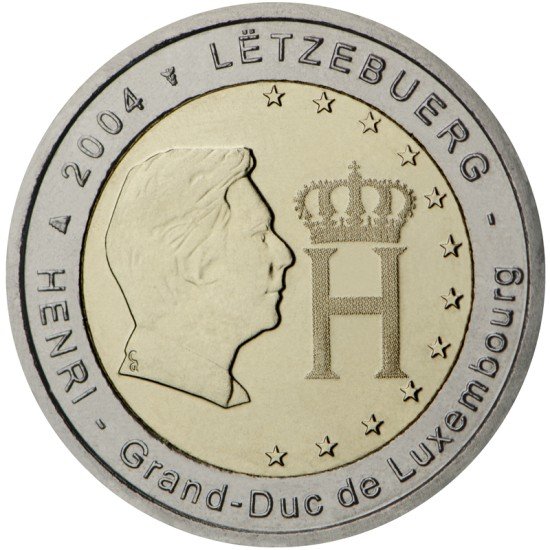 Luxemburgo 2004 2 € euros conmemorativos Gran duque Enrique