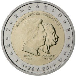 Luxemburgo 2005 2 € euros conmemorativos Av Gran Duque Enrique y Duque Alfonso 