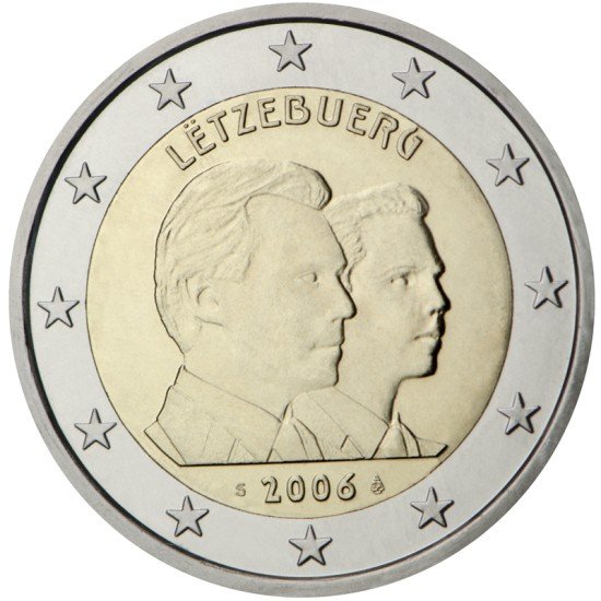 Luxemburgo 2006 2 € euros conmemorativos 25 Av  duque Guillermo