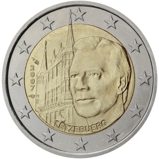 Luxemburgo 2007 2 € euros conmemorativos Palacio Gran Ducal